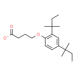 ChemSpider 2D Image | 4-[2,4-Bis(2-methyl-2-butanyl)phenoxy]butanoate | C20H31O3