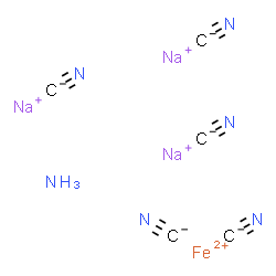 ChemSpider 2D Image | Iron(2+) sodium cyanide ammoniate (1:3:5:1) | C5H3FeN6Na3