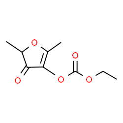 ChemSpider 2D Image | 2,5-Dimethyl-4-oxo-4,5-dihydrofuran-3-yl ethyl carbonate | C9H12O5