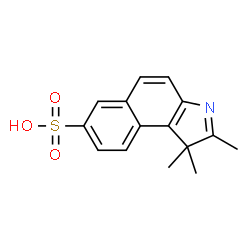ChemSpider 2D Image | 1,1,2-Trimethyl-1H-benzo[e]indole-7-sulfonic acid | C15H15NO3S