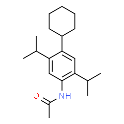 ChemSpider 2D Image | N-(4-Cyclohexyl-2,5-diisopropylphenyl)acetamide | C20H31NO
