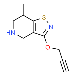 ChemSpider 2D Image | 7-Methyl-3-(2-propynyloxy)-4,5,6,7-tetrahydroisothiazolo(4,5-c)pyridine | C10H12N2OS