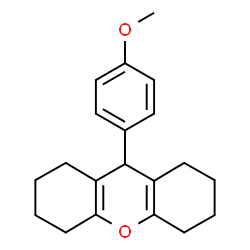 ChemSpider 2D Image | 9-(4-Methoxyphenyl)-2,3,4,5,6,7,8,9-octahydro-1H-xanthene | C20H24O2