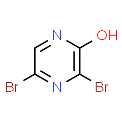 ChemSpider 2D Image | 3,5-Dibromo-2-pyrazinol | C4H2Br2N2O