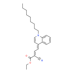 ChemSpider 2D Image | Ethyl (2E,4E)-2-cyano-4-(1-nonyl-4(1H)-quinolinylidene)-2-butenoate | C25H32N2O2