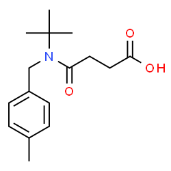 ChemSpider 2D Image | 4-[tert-butyl(4-methylbenzyl)amino]-4-oxobutanoic acid | C16H23NO3