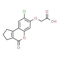 ChemSpider 2D Image | (8-Chloro-4-oxo-1,2,3,4-tetrahydro-cyclopenta[c]chromen-7-yloxy)-acetic acid | C14H11ClO5