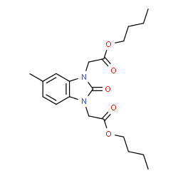 ChemSpider 2D Image | Dibutyl 2,2'-(5-methyl-2-oxo-1H-benzimidazole-1,3(2H)-diyl)diacetate | C20H28N2O5