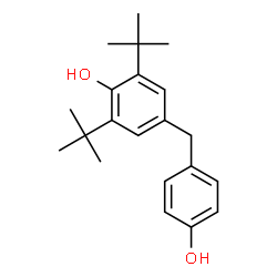 ChemSpider 2D Image | 2,6-di-tert-butyl-4-(4-hydroxybenzyl)phenol | C21H28O2