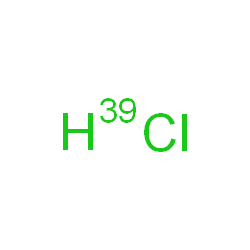 ChemSpider 2D Image | (~39~Cl)Hydrogen chloride | H39Cl