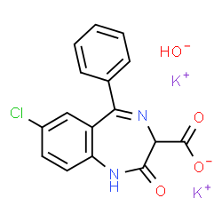ChemSpider 2D Image | CLORAZEPATE DIPOTASSIUM | C16H11ClK2N2O4