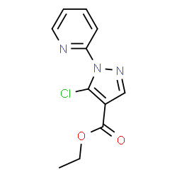 ChemSpider 2D Image | Ethyl 5-chloro-1-(2-pyridinyl)-1H-pyrazole-4-carboxylate | C11H10ClN3O2