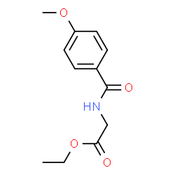 ChemSpider 2D Image | Ethyl N-(4-methoxybenzoyl)glycinate | C12H15NO4