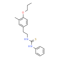 ChemSpider 2D Image | 1-[2-(3-Methyl-4-propoxyphenyl)ethyl]-3-phenylthiourea | C19H24N2OS