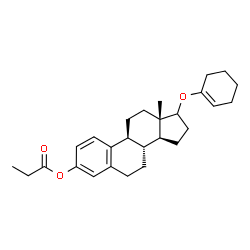 ChemSpider 2D Image | 17-(1-Cyclohexen-1-yloxy)estra-1,3,5(10)-trien-3-yl propionate | C27H36O3