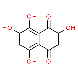 ChemSpider 2D Image | 2,5,7,8-Tetrahydroxy-1,4-naphthoquinone | C10H6O6