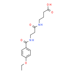 ChemSpider 2D Image | 4-{[N-(4-Ethoxybenzoyl)-beta-alanyl]amino}butanoic acid | C16H22N2O5