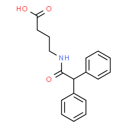ChemSpider 2D Image | 4-(2,2-diphenylacetamido)butanoic acid | C18H19NO3