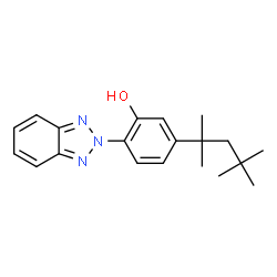 ChemSpider 2D Image | 2-(2H-Benzotriazol-2-yl)-5-(2,4,4-trimethyl-2-pentanyl)phenol | C20H25N3O