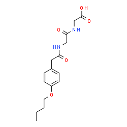 ChemSpider 2D Image | N-[(4-Butoxyphenyl)acetyl]glycylglycine | C16H22N2O5