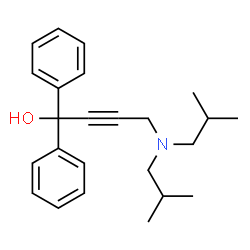 ChemSpider 2D Image | 4-(Diisobutylamino)-1,1-diphenyl-2-butyn-1-ol | C24H31NO