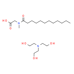 ChemSpider 2D Image | Lauroylsarcosine triethanolamine | C21H44N2O6