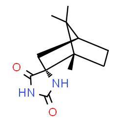 ChemSpider 2D Image | (1S,2R,4S)-1,7,7-Trimethyl-2'H,5'H-spiro[bicyclo[2.2.1]heptane-2,4'-imidazolidine]-2',5'-dione | C12H18N2O2