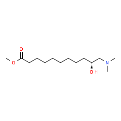 ChemSpider 2D Image | Methyl (10R)-11-(dimethylamino)-10-hydroxyundecanoate | C14H29NO3