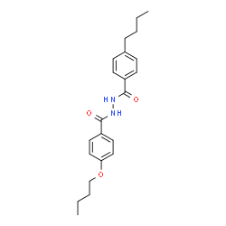 ChemSpider 2D Image | 4-Butoxy-N'-(4-butylbenzoyl)benzohydrazide | C22H28N2O3