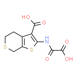 ChemSpider 2D Image | 2-(oxalyl-amino)-4,7-dihydro-5h-thieno[2,3-c]thiopyran-3-carboxylic acid | C10H9NO5S2