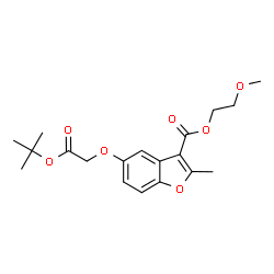 ChemSpider 2D Image | 2-methoxyethyl 5-(2-tert-butoxy-2-oxoethoxy)-2-methyl-1-benzofuran-3-carboxylate | C19H24O7