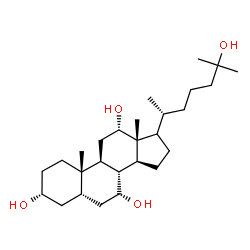 ChemSpider 2D Image | (3alpha,5beta,7alpha,12alpha,17xi)-Cholestane-3,7,12,25-tetrol | C27H48O4