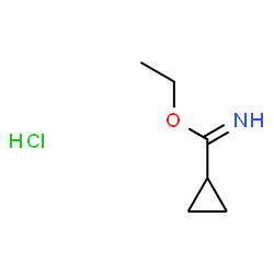 ChemSpider 2D Image | Ethyl cyclopropanecarboximidate hydrochloride (1:1) | C6H12ClNO