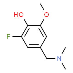 ChemSpider 2D Image | 4-(DIMETHYLAMINOMETHYL)-6-FLUORO-2-METHOXYPHENOL | C10H14FNO2