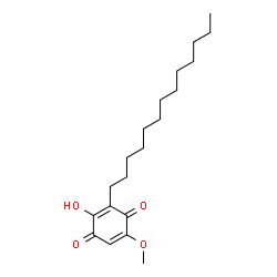 ChemSpider 2D Image | 2-Hydroxy-5-methoxy-3-tridecyl-1,4-benzoquinone | C20H32O4