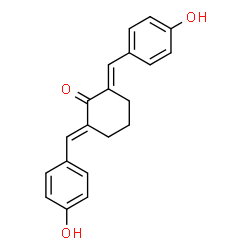 ChemSpider 2D Image | (2E,6E)-2,6-Bis(4-hydroxybenzylidene)cyclohexanone | C20H18O3
