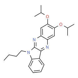 ChemSpider 2D Image | 6-Butyl-2,3-diisopropoxy-6H-indolo[2,3-b]quinoxaline | C24H29N3O2