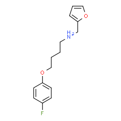 ChemSpider 2D Image | 4-(4-Fluorophenoxy)-N-(2-furylmethyl)-1-butanaminium | C15H19FNO2