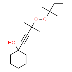 ChemSpider 2D Image | 1-{3-Methyl-3-[(2-methyl-2-butanyl)peroxy]-1-butyn-1-yl}cyclohexanol | C16H28O3