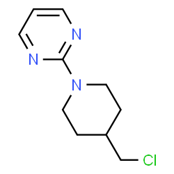 ChemSpider 2D Image | 2-(4-(Chloromethyl)piperidin-1-yl)pyrimidine | C10H14ClN3