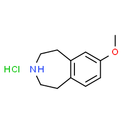 ChemSpider 2D Image | 7-methoxy-2,3,4,5-tetrahydro-1H-3-benzazepine hydrochloride | C11H16ClNO