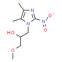 ChemSpider 2D Image | 1-(4,5-Dimethyl-2-nitro-1H-imidazol-1-yl)-3-methoxy-2-propanol | C9H15N3O4