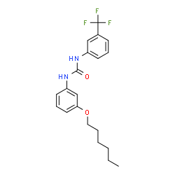 ChemSpider 2D Image | 1-[3-(Hexyloxy)phenyl]-3-[3-(trifluoromethyl)phenyl]urea | C20H23F3N2O2