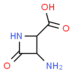 ChemSpider 2D Image | 3-Amino-4-oxo-2-azetidinecarboxylic acid | C4H6N2O3