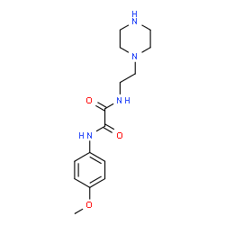 ChemSpider 2D Image | N-(4-Methoxyphenyl)-N'-[2-(1-piperazinyl)ethyl]ethanediamide | C15H22N4O3