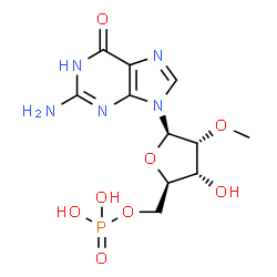 ChemSpider 2D Image | 2â€²-O-Methyl-5â€²-guanylic acid | C11H16N5O8P