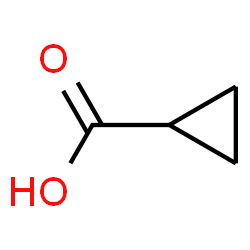 ChemSpider 2D Image | cyclopropanecarboxylic acid | C4H5O2
