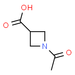 ChemSpider 2D Image | 1-Acetyl-3-azetidinecarboxylic acid | C6H9NO3