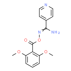 ChemSpider 2D Image | N'-[(2,6-Dimethoxybenzoyl)oxy]-4-pyridinecarboximidamide | C15H15N3O4