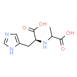 ChemSpider 2D Image | N-(1-Carboxyethyl)-L-histidine | C9H13N3O4